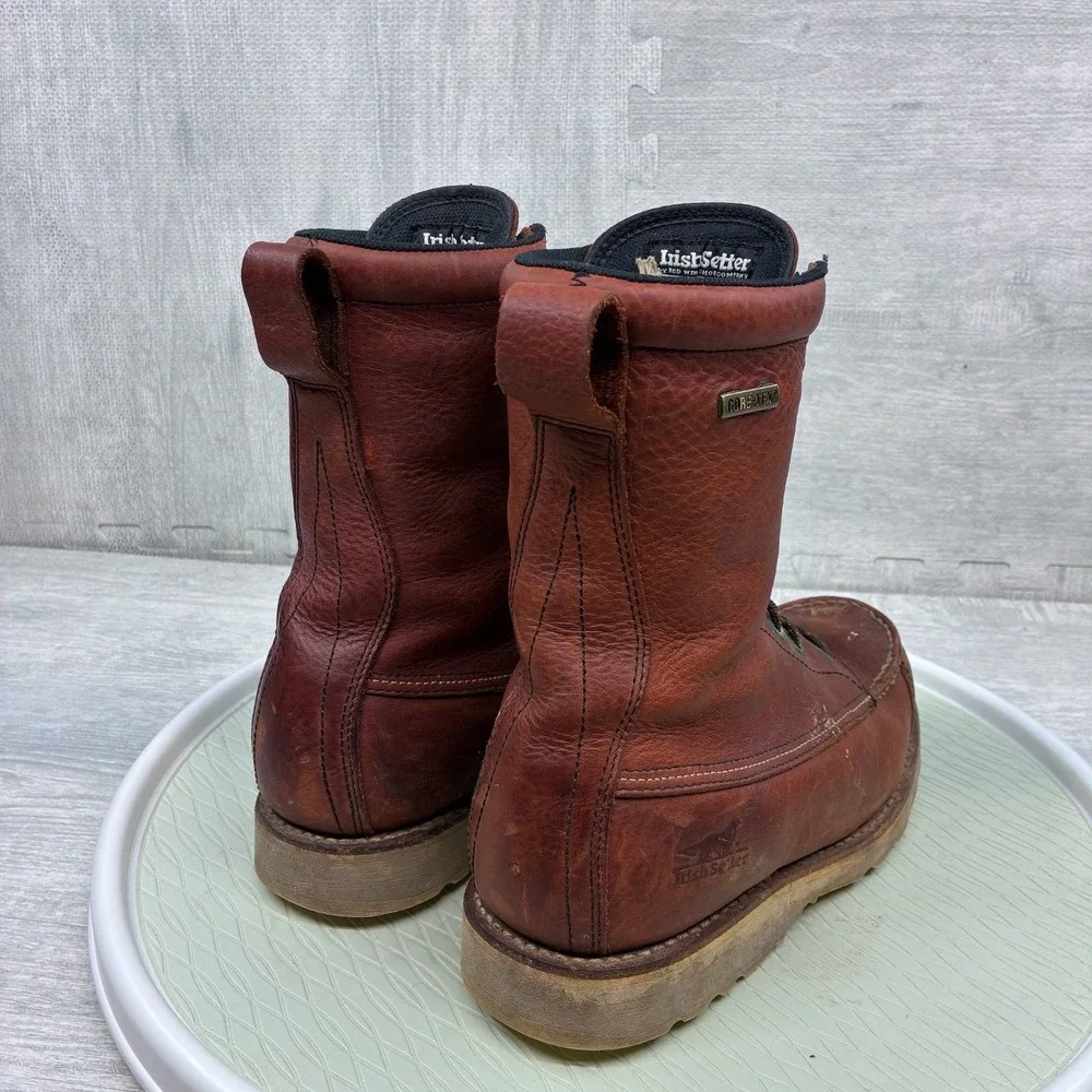 Red Wing Irish Setter Boots Mens 8 Brown Gore-Tex Waterproof Leather 847